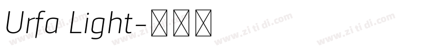 Urfa Light字体转换